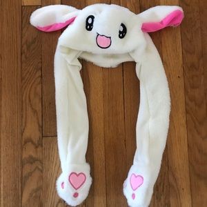 Furry soft monoko winter hat with air pumps